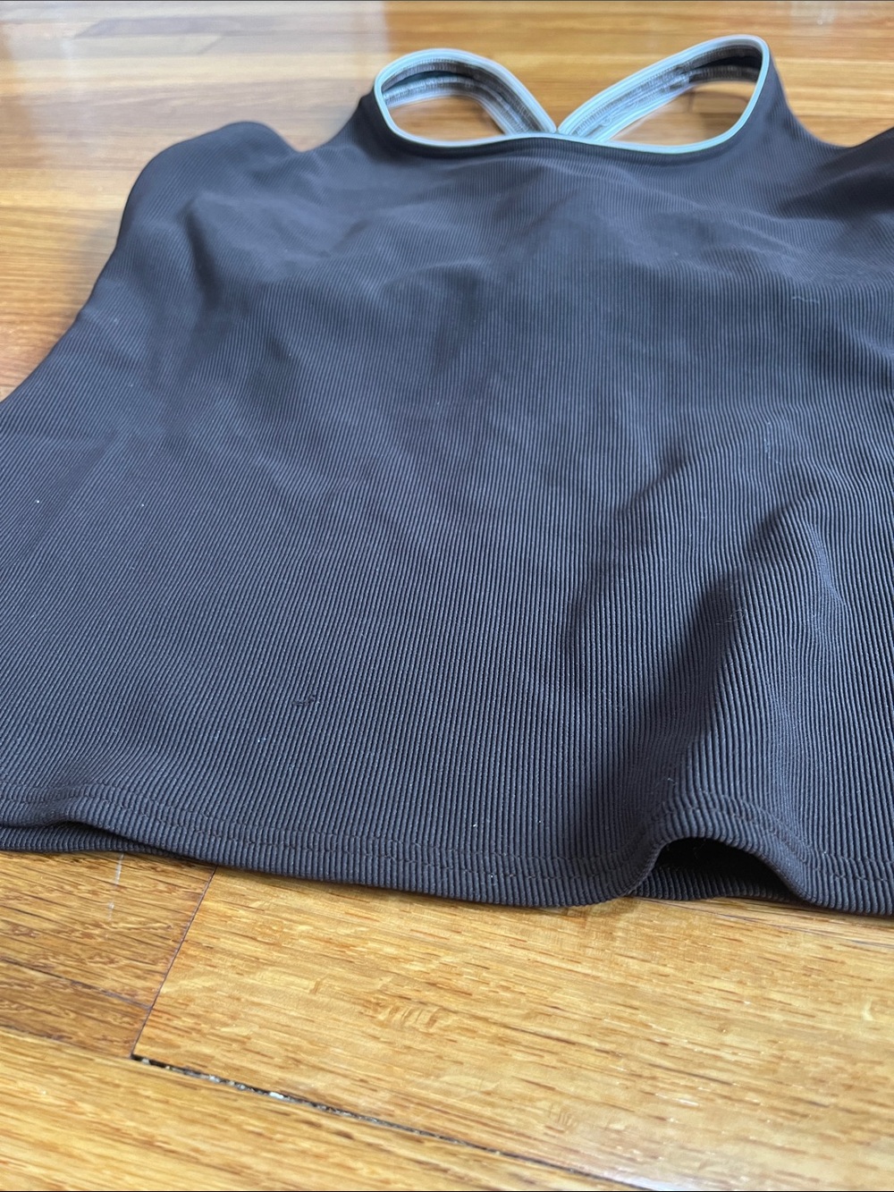 Lands End Ribbed Racerback Tankini Top - Picture 2 of 5